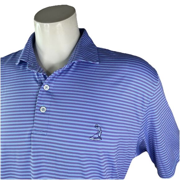 Holderness & Bourne Golf Men XL Performance Fabric Striped Shirt Tailored Fit - Picture 3 of 10